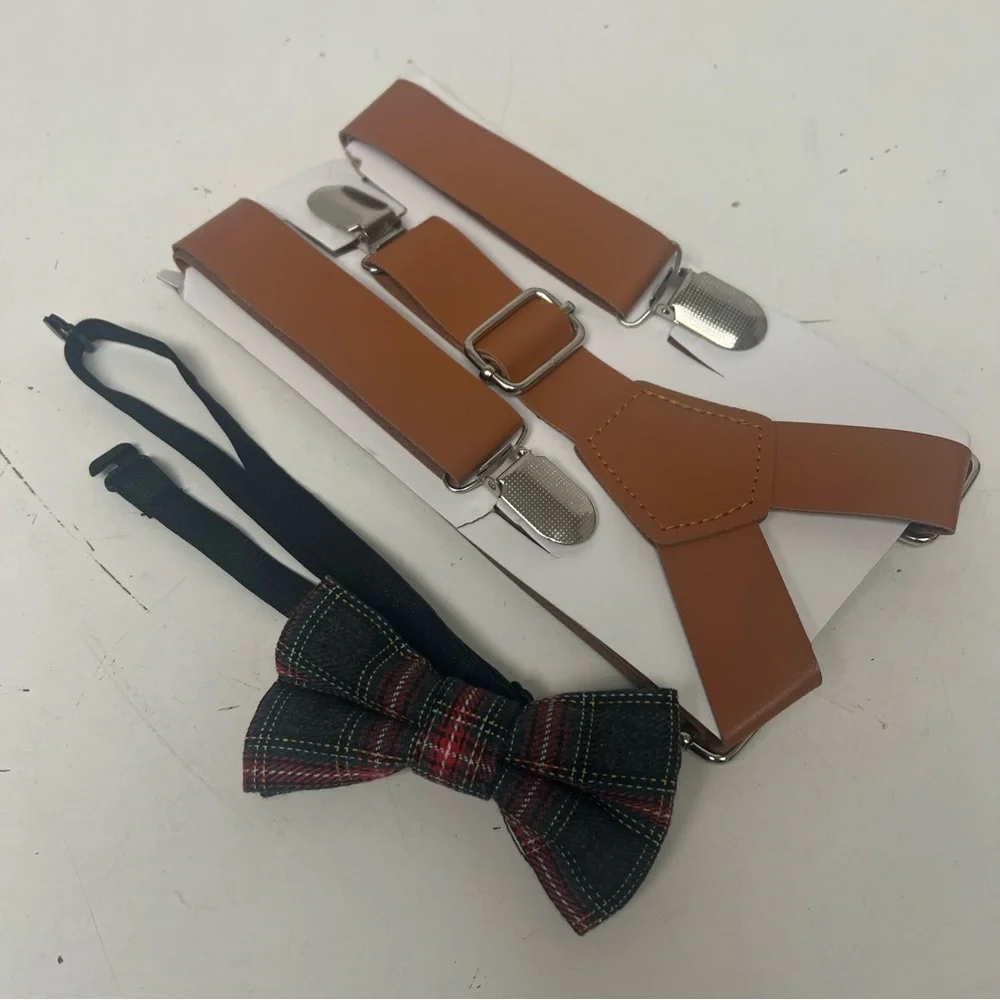 New Bow tie and suspenders for boys